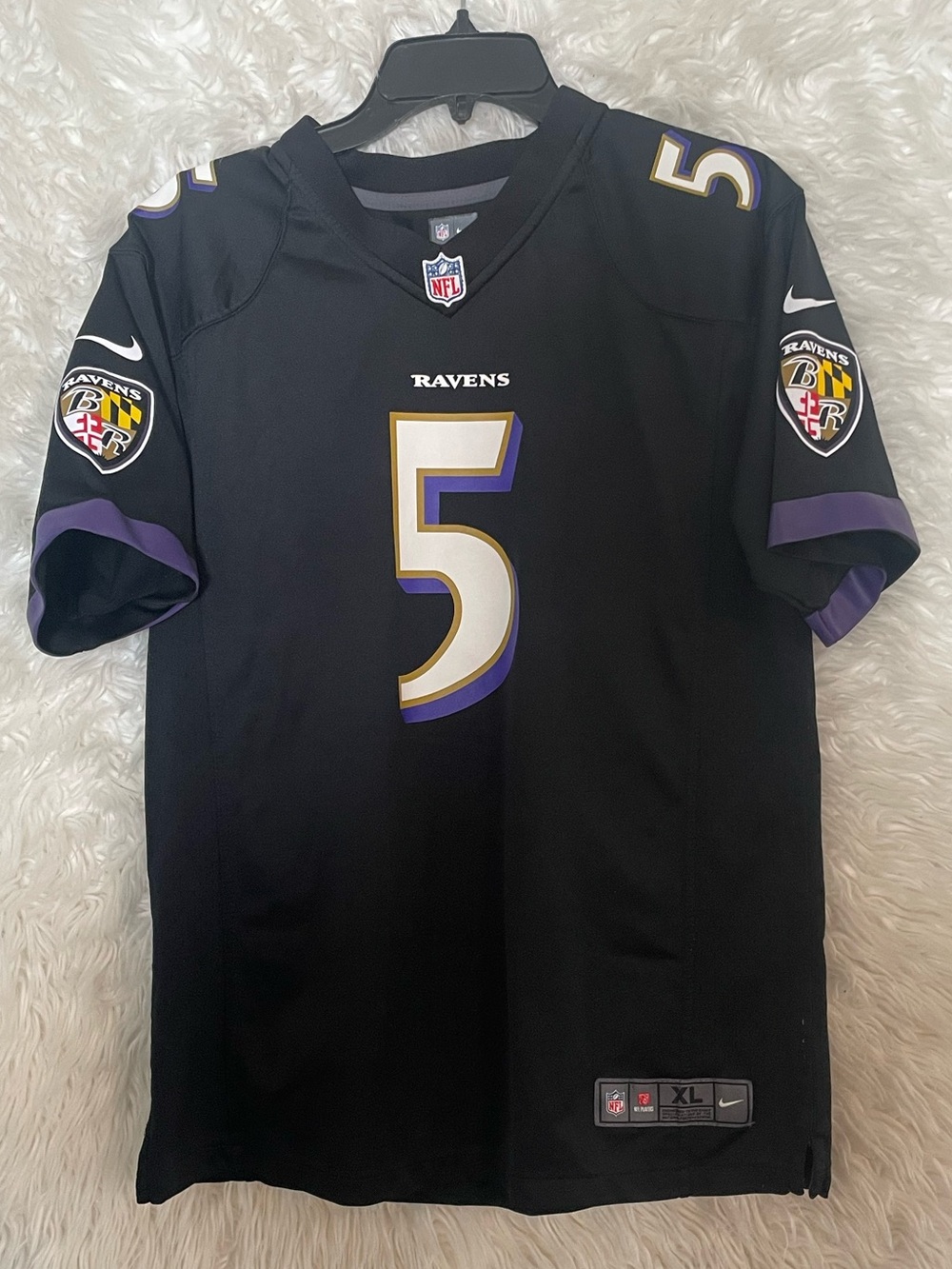 Baltimore Ravens Joe Flacco #5 Nike On Field Youth Unisex Football Jersey. XL